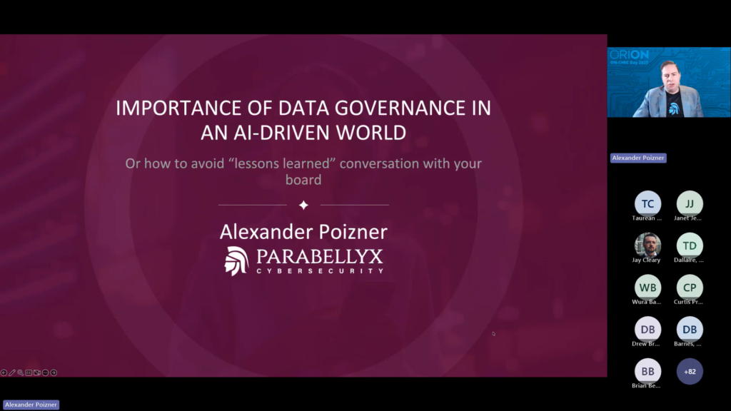 ON-CHEC Day 2025 Importance of Data Governance in an AI-Driven World